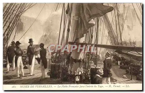 Ansichtskarte AK Musee De Versailles La Flotte Francaise force I&#39Entree du Tage