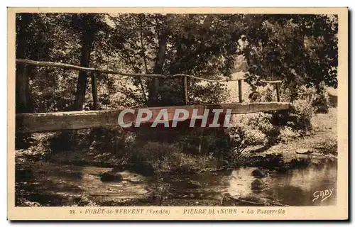 Cartes postales Foret de Mervent Pierre Blanche La Passerelle