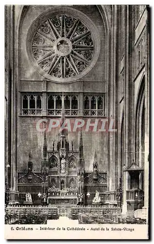 Cartes postales Orleans Interieur de la cathedrale Autel de la Sainte Vierge