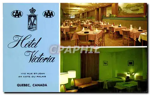 Cartes postales Hotel Victoria Rue St Jean Cote du palais Quebec Canada