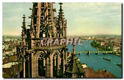 Cartes postales Basel Drei Rheinbrucken St Georgsturn am Munster Bole Les trois ponts du Rhin