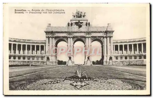 Ansichtskarte AK Bruxelles Arcade du Cinquantenaire Brussel Praalboog van het jubelpark