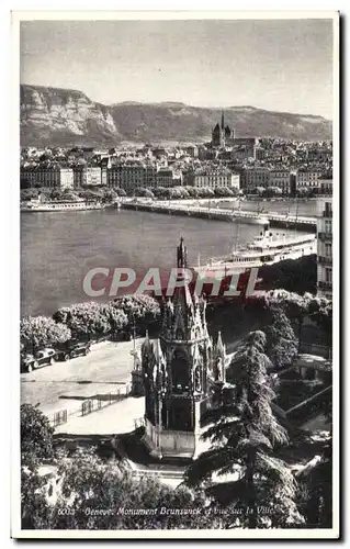 Cartes postales Geneve Monument Brunswick