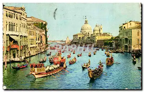 Cartes postales Venezia canal grande sfilata delle bissone