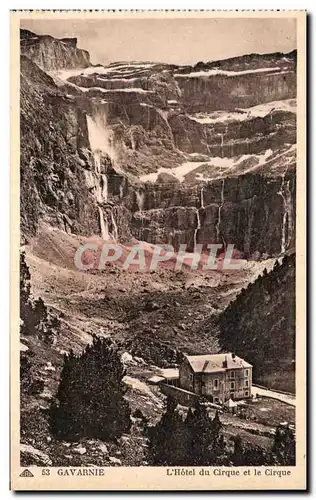 Cartes postales Gavarnie L&#39Hotel du Cirque et le Cirque