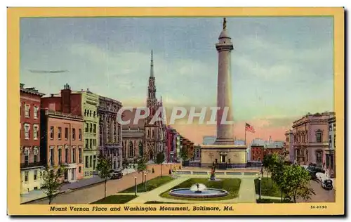 Cartes postales Mount Vernon Place and Washington Monument Baltimore