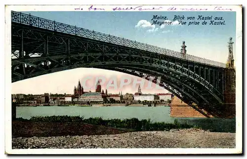 Cartes postales Mainz Blick von Kastel aus Maynce Vue Prise de Kastel