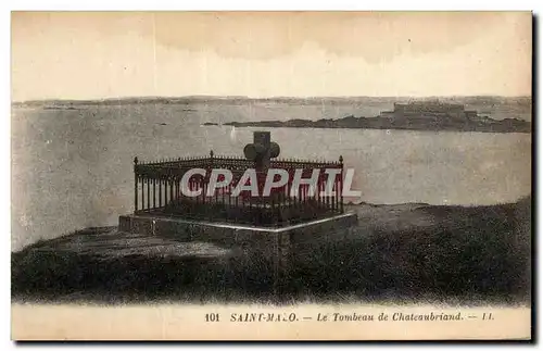 Cartes postales Saint Malo Le Tombeau de Chateaubriand