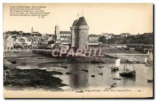 Cartes postales Saint Servan La Tour Solidor et Fort Saint Pere