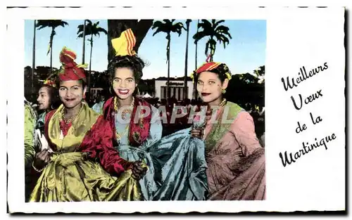 Cartes postales Jeunes files en costume creole Girls in Creole costume at Carnival Martinique