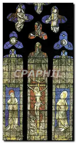 Cartes postales moderne Cathedrale Saint Corentin Quimper Vitrail d'Axe La crucifixion