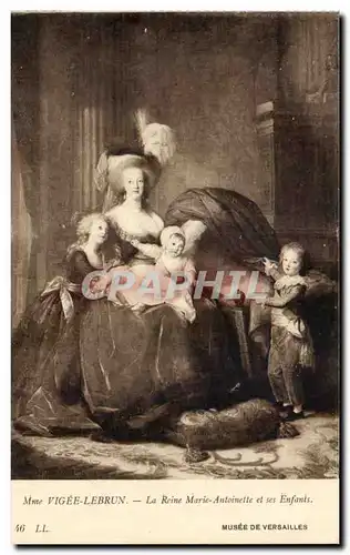 Cartes postales Mme Vigee Leberun La Reine Marie Antoinette et ses Enfants Musee de Versailles