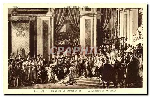 Ansichtskarte AK J L David Le Sacre de Napoleon ler Coronation of Napoleon l