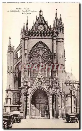 Cartes postales Metz Cathedrale Facade Principale Sud Quest