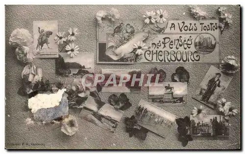 Cartes postales A Vous Toutes Une pensee de Cherbourg