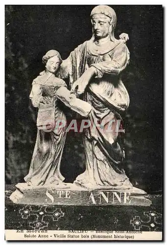 Cartes postales En Morvan Saulieu Basiliques Saint Andoche Sainte Anne Vieille Statue bois