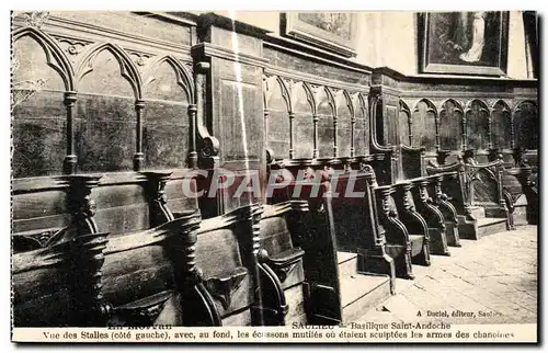 Cartes postales En Morvan Saulieu Basiliques Saint Andoche Vue des Stalles avec au fond les