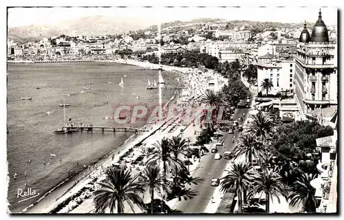 Cartes postales La Cote D&#39Azur Cannes Le Boulevard la Plage de la Croisette