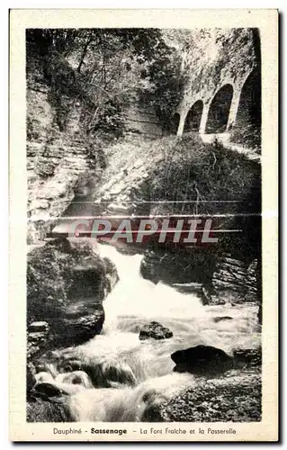 Cartes postales Dauphine Sassenage la Font Franiche et la Passerelle