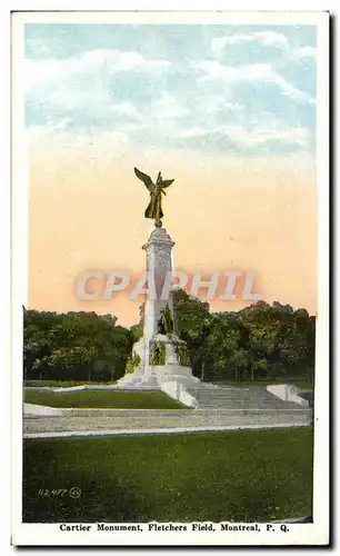 Ansichtskarte AK Cartier Monument Fletchers Field Montreal