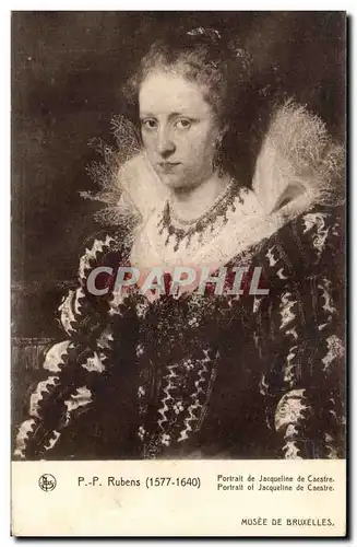 Cartes postales Rubens Musee De Bruxelles Portrait de Jacqueline de Caestre