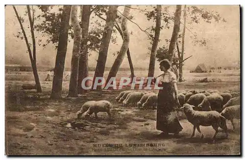 Ansichtskarte AK Musee du Luxembourg Henri Lerolle Dans la campagne Moutons Sheep