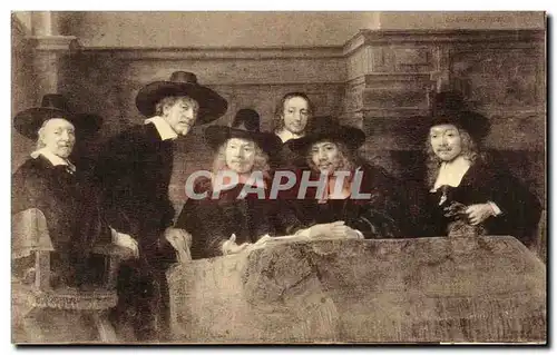 Cartes postales Rembrandt De Staalmeesters