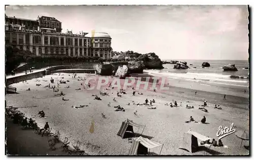 Ansichtskarte AK Biarritz La Grande Plage devant le Casino Bellevue The Mani Beach Before t5he Bellevue Casino