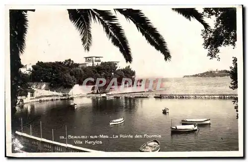 Cartes postales Beaulieu sur Mer La Pointe des Fourmis Villa Kerylos