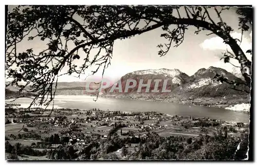 Cartes postales Lac D&#39Annecy Saint Jorioz Vue generale et Le Mont Veyrier