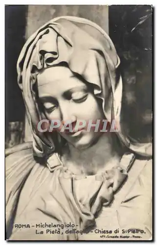 Cartes postales Roma Michelangiolo La Pieta Dettaglo Chiesa di S Pieiro