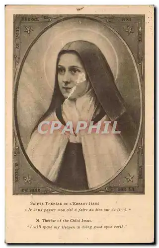 Ansichtskarte AK SAinte Therese De Enfant Jesus Je veux passer mon ciel a faire du bien sur la terre Lisieux