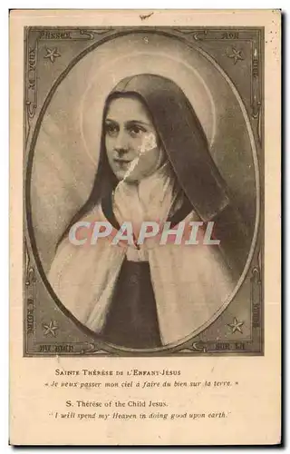 Cartes postales SAinte Therese De Enfant Jesus Je veux passer mon ciel a faire du bien sur la terre Lisieux