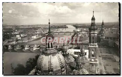 Cartes postales Zaragoza Basilica del Pilar Vista pa normaica del rib Ebro