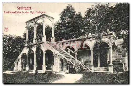 Cartes postales Stuttgart Lusthaus Ruine in den Kgl Anlagen