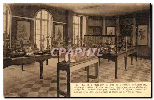 Cartes postales Salle a manger decoree de danseuses pompeiennes peintes par Lafire