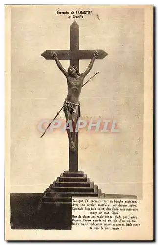 Ansichtskarte AK Souvenirs de Lamartine Le Crucifix Christ