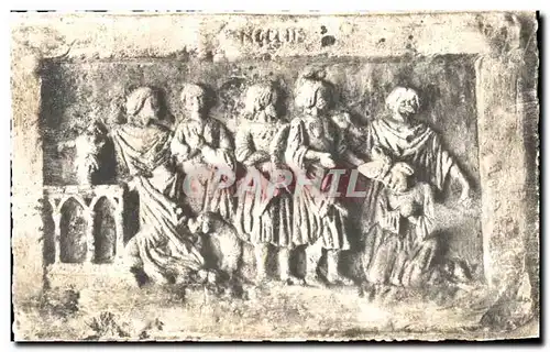 Cartes postales Crypte Du Martyrium Pierre sculptee XIII siecle Martyre de Saint Denys