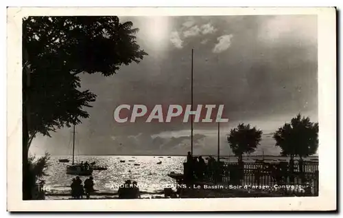 Cartes postales Andernos les Bains Le bassin Soir d'orage Contre jour
