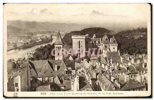 Ansichtskarte AK Pau Le Vieux Quartier Du Chateau et le Parc national