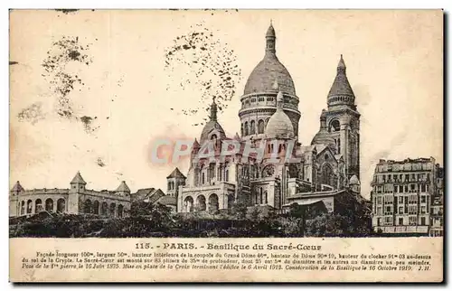 Cartes postales Paris Basilique du Sacre Coeur Montmartre