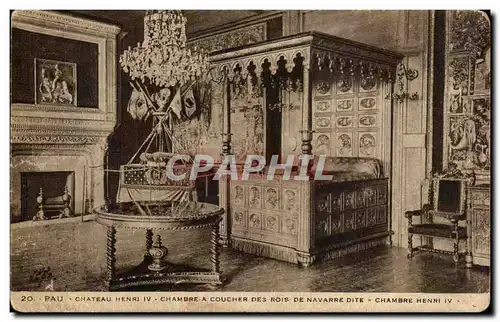 Ansichtskarte AK Pau Chateau Henri IV Chambre a coucher des rois de Navarre