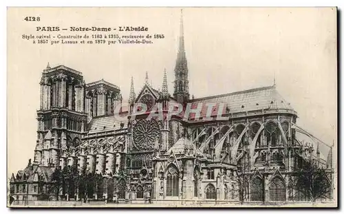 Cartes postales Paris Norte dame l&#39abside