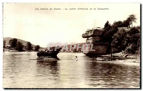 Cartes postales Les bassins du doubs le rocher d'hercule et la casquette Villers Le lac