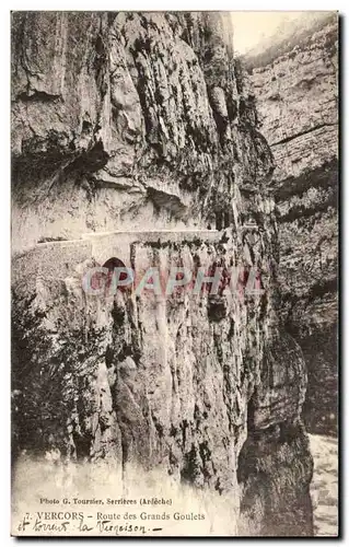 Cartes postales Vercors route des grands goulets