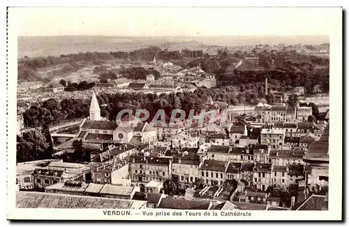 Cartes postales Verdun vu prise des tours de la cathedrale