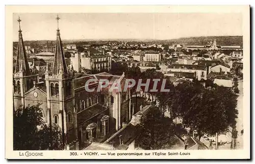 Ansichtskarte AK Vichy vue panoramique sur l&#39eglise saint louis