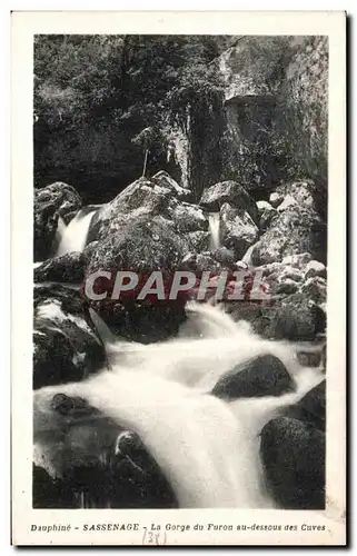 Cartes postales Dauphine sassenage la gorge du furon au dessous des cuves