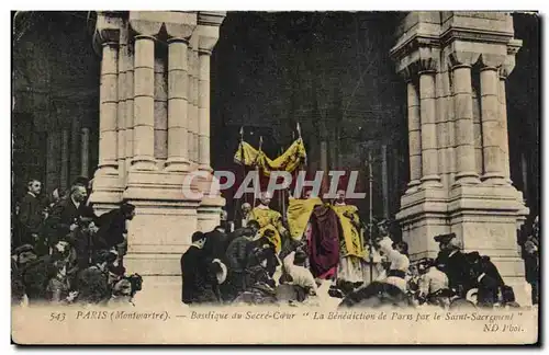 Ansichtskarte AK Paris montmartre basilique du sacre Coeur Benediction de paris par le Saint Sacrement