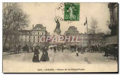 Cartes postales Paris place de la republique